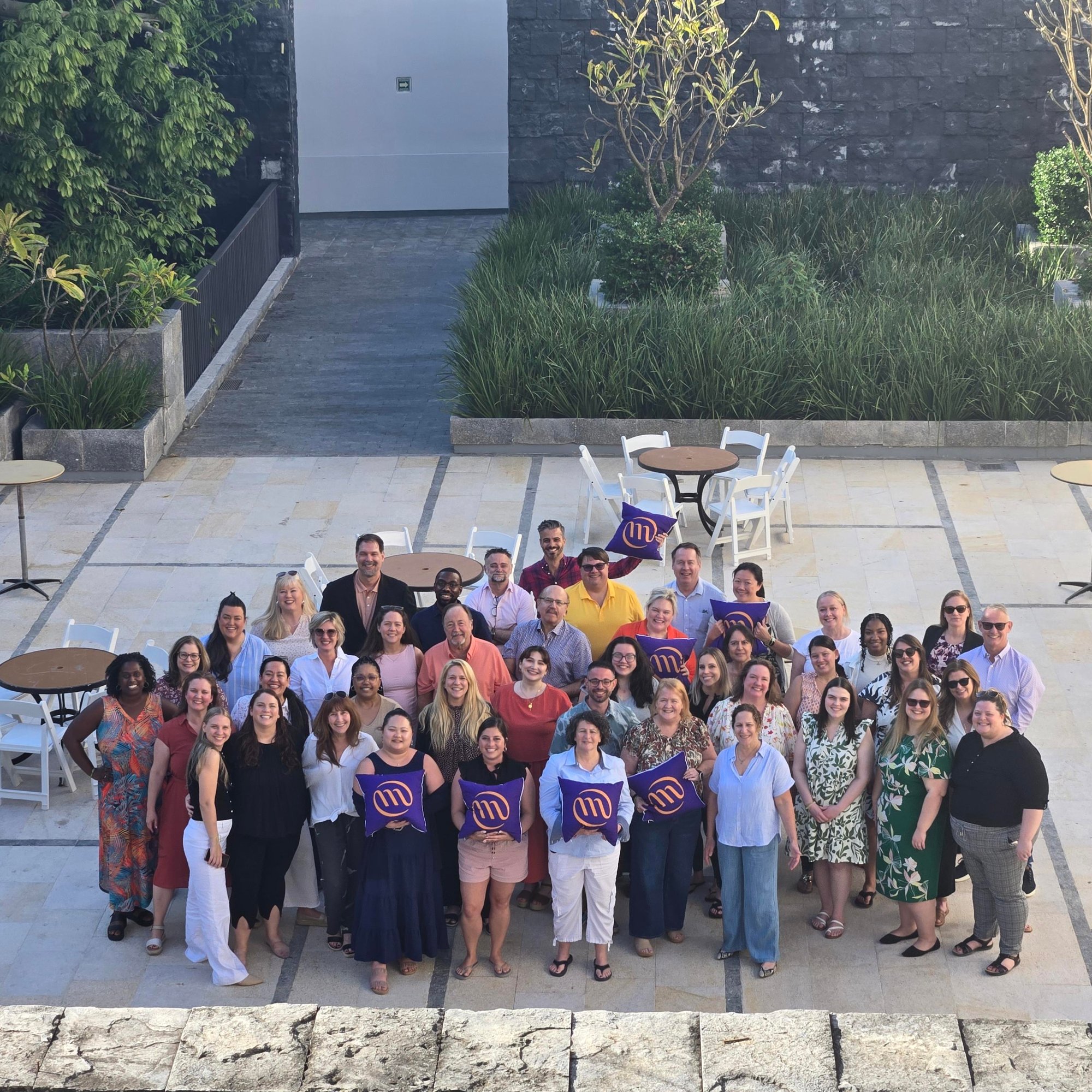 Aerial image of the MGME team at their annual retreat.